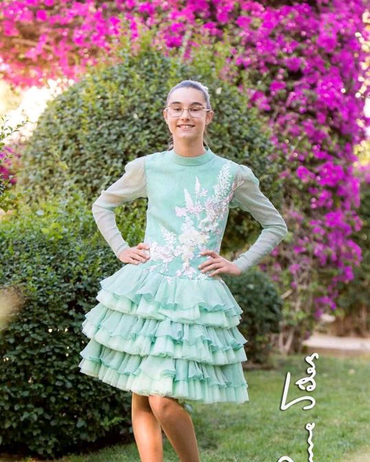 virginia-maillo-vestido-fiesta-niña-volantes-aguamarina