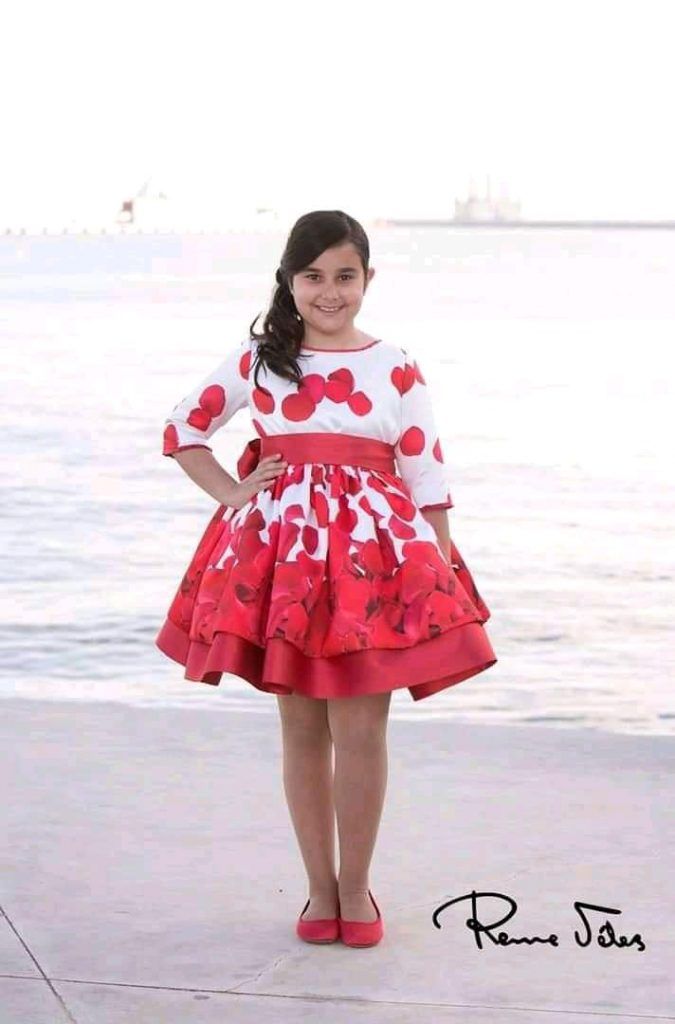 virginia-maillo-vestido-niña-rojo-blanco-volantes-fiesta